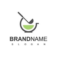 modèle de logo de soupe et de cuisine