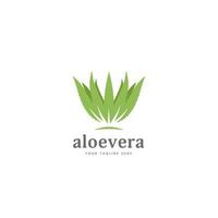 vecteur de symbole d'icône de logo de plante d'aloevera simple