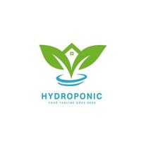 maison de ferme hydroponique logo icône symbole vecteur modèle