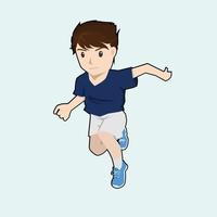 vecteur et illustration de l'icône du sport sur fond bleu clair isolé. événement sportif de course à pied.