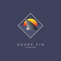 vecteur de conception de modèle d'icône de logo d'aileron de requin pour la marque ou l'entreprise et autre