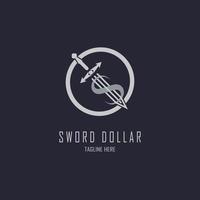 épée dollar lettre s logo modèle vecteur de conception pour la marque ou l'entreprise et autre