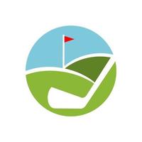 illustration de stock d'icône de vecteur de logo de golf