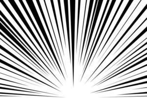 lignes de mouvement radial de bande dessinée. anime comics livre la vitesse du héros ou combat les rayons de texture d'action. dessin animé manga dessin fond d'explosions. illustration vectorielle graphique eps vecteur