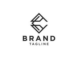 logo abstrait de la lettre initiale c. style linéaire géométrique noir isolé sur fond blanc. utilisable pour les logos d'entreprise et de marque. élément de modèle de conception de logo vectoriel plat.