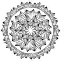 Coloriage de mandala zen abstrait à partir de pics triangulaires et de petits cercles