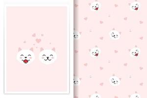 motif de chat mignon style pixel art vecteur