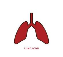 modèle de conception de logo vectoriel icône pulmonaire