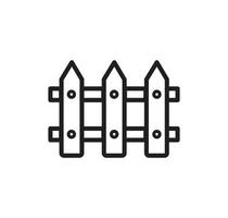 illustration de conception de logo vectoriel icône clôture