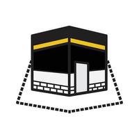 modèle de conception de logo vectoriel icône mecca kaaba