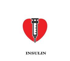 modèle de conception de logo vectoriel icône insuline