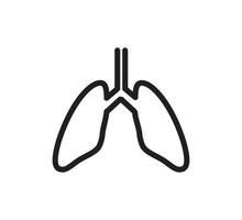 illustration de conception de logo vectoriel icône pulmonaire