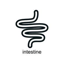 modèle de conception de logo vectoriel icône intestin