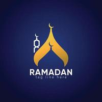 concept unique création de logo islamique ramadan simple et unique vecteur