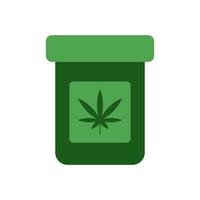 icône de vecteur de cannabis médical sur fond blanc