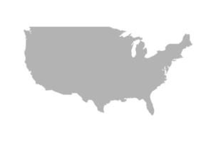 Carte vectorielle des États-Unis d'Amérique sur fond blanc vecteur