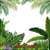 jungle tropicale sur fond blanc vecteur