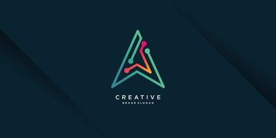 technologie de logo créatif avec vecteur premium en forme de triangle partie 8
