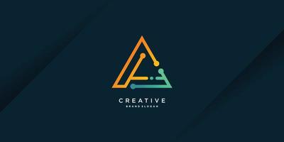 technologie de logo créatif avec vecteur premium en forme de triangle partie 9