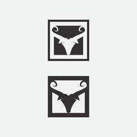 taureau et buffle tête vache animal mascotte logo design vecteur pour sport corne buffle animal mammifères tête logo sauvage matador