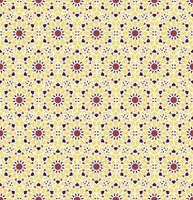 étoile géométrique islamique ou arabe en forme d'hexagone, motif moderne rouge - jaune - fond de couleur violette. utiliser pour le tissu, le textile, les éléments de décoration intérieure. vecteur