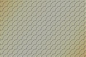 style de vague géométrique diagonale japonaise ou chinoise. motif abstrait de forme de ligne ondulée de cercle superposé avec fond de couleur dégradé noir et or de luxe.