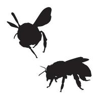 silhouette d'abeille vecteur