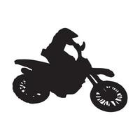 art de la silhouette de moto vecteur