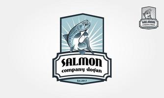 illustration de logo vectoriel saumon. modèle de logo adapté aux entreprises et aux noms de produits. il s'agit d'un vecteur de truite que vous pouvez utiliser comme logo ou élément de design.