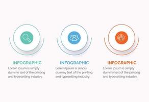 visualisation des données d'entreprise. diagramme de processus. éléments abstraits de graphique, diagramme avec 3 étapes, options, pièces ou processus. concept créatif pour infographie vecteur