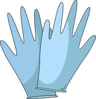 gants pour la désinfection. gants médicaux bleus. vecteur