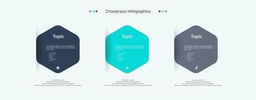 création d'étiquettes infographiques vectorielles avec quatre icônes et options vecteur