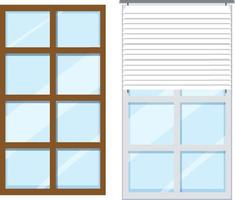 différentes fenêtres de maison verticales vecteur