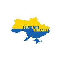 je me tiens avec l'illustration de la carte de l'ukraine. c'est une illustration plate. rester avec l'illustration de l'ukraine est utilisable pour tout type de médias sociaux. vecteur