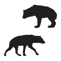 silhouette d'hyène vecteur