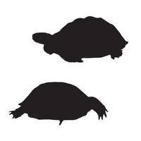 tortue tortue silhouette art vecteur