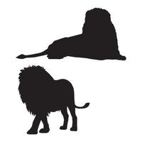 silhouette de lion