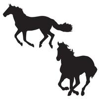 silhouette de cheval vecteur