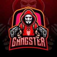 conception de mascotte de logo esport gangster vecteur