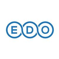 création de logo de lettre edo sur fond noir. concept de logo de lettre initiales créatives edo. création de lettre vectorielle edo. vecteur