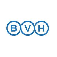 création de logo de lettre bvh sur fond blanc. concept de logo de lettre initiales créatives bvh. conception de lettre bvh. vecteur