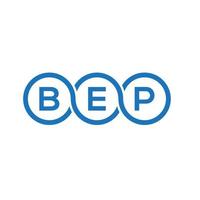 création de logo de lettre bep sur fond blanc. bep concept de logo de lettre initiales créatives. conception de lettre bep. vecteur