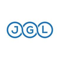 création de logo de lettre jgl sur fond blanc. concept de logo de lettre initiales créatives jgl. conception de lettre jgl. vecteur