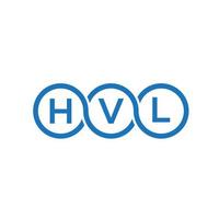 création de logo de lettre hvl sur fond blanc. concept de logo de lettre initiales créatives hvl. conception de lettre hvl. vecteur