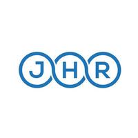 création de logo de lettre jhr sur fond blanc. concept de logo de lettre initiales créatives jhr. conception de lettre jhr. vecteur