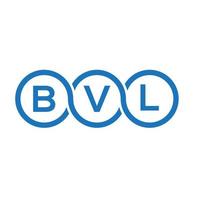 création de logo de lettre bvl sur fond blanc. concept de logo de lettre initiales créatives bvl. conception de lettre bvl. vecteur