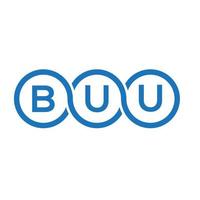 création de logo de lettre buu sur fond blanc. concept de logo de lettre initiales créatives buu. conception de lettre buu. vecteur