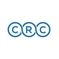 création de logo de lettre crc sur fond blanc. concept de logo de lettre initiales créatives crc. conception de lettre crc. vecteur