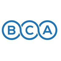 création de logo de lettre bca sur fond blanc. concept de logo de lettre initiales créatives bca. conception de lettre bca. vecteur