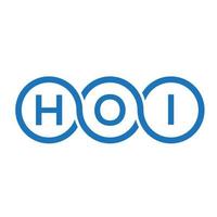 création de logo de lettre hoi sur fond blanc. concept de logo de lettre initiales créatives hoi. conception de lettre hoi. vecteur